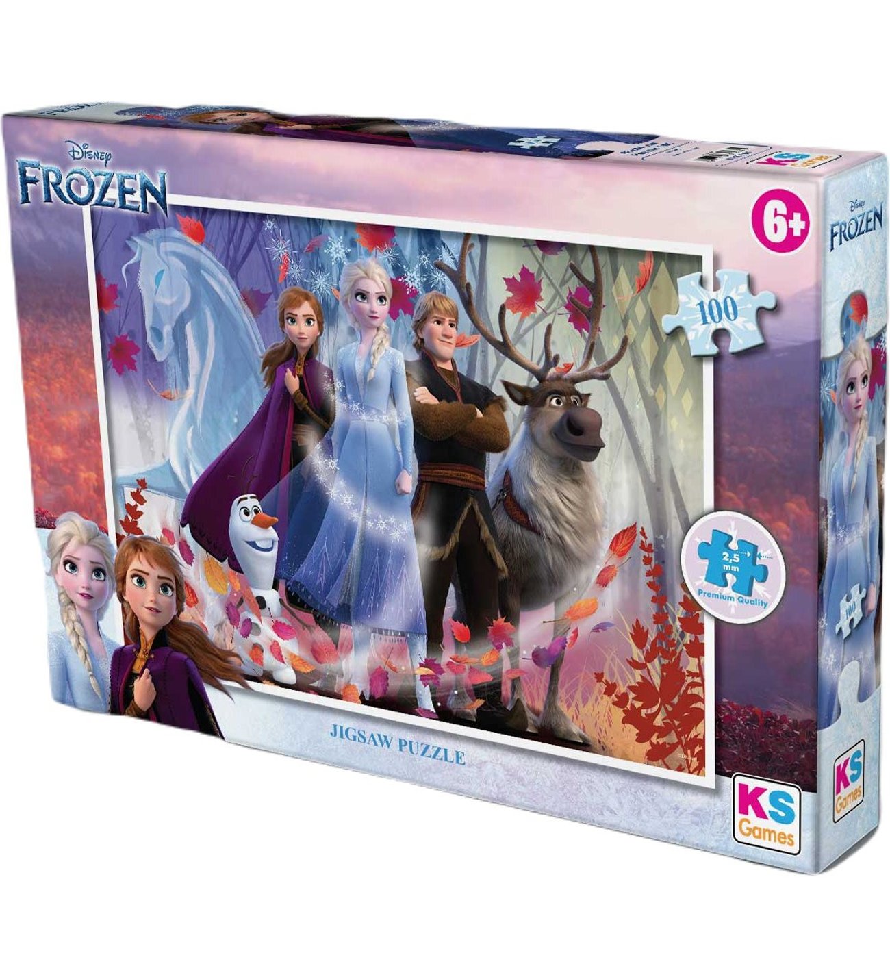 Disney Frozen Elsa ve Anna Lisanslı Kutulu 100'parça Puzzle/Yapboz