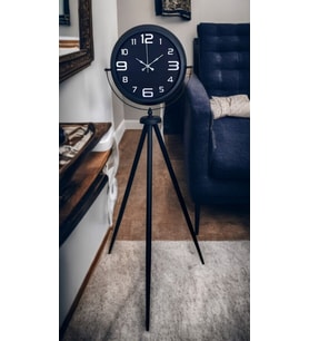 Siyah Zarafet Tripod Ayaklı Saat (Standart)