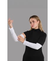 Beyaz Tesettür Kolluk Viskon Kumaş Düz 1001_42