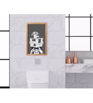 BK Home Banyo Tuvalet Dekoratif Retro Ahşap Tablo-1