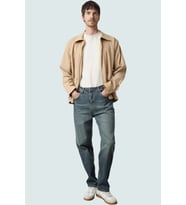Erkek Baggy 90s Straight Fit Kot Pantolon Normal Bel Denim Günlük Kombinler Modern Tasarım (Lacivert)