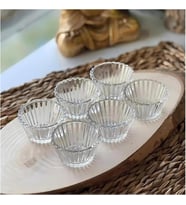 Gfc Life Store -  Adet Mini Cam Sos Kasesi - Kristal Kesimli, Şeffaf Cam, Tatlı ve Şekerleme Servisi, Türk Lezzetleri için İdeal, Kahvaltı Reçeli, Bal, Tereyağı Kasesi