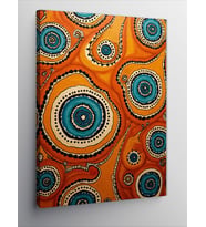 Kanvas Tablo Turuncu Spiral Deseni