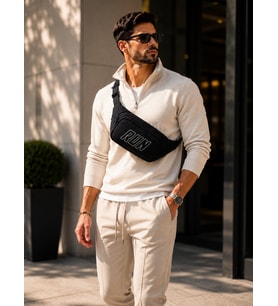 Bagacar Run Erkek Göğüs Çantası Çapraz Askılı Spor Omuz Çantası, Günlük Kullanım