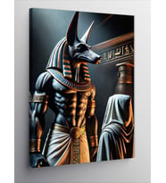Kanvas Tablo Anubis Ve Mısır Figürü