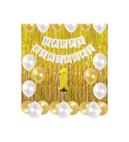 Gold 1 Yaş Doğum Günü Balon Seti