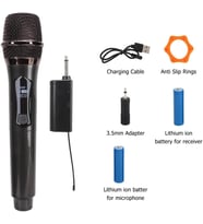 Kablosuz Karaoke Mikrofonu 6.35mm Amfi hoparlör İçin ve Sahne Performansı Çok Amaçlı Aktiviteler İçin Tak ve Çalıştır Kablosuz Mikrofon Dış Mekan Kullanıma Uygun WN-03 (Tekli Mikrofon)