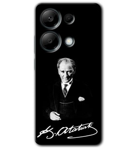 Poco M6 Pro Kılıf HD Desen Baskılı Kılıf - Atatürk İmza