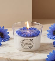 KUTU FESTİVALİ BİR DİLEK TUT MAVİ PAPATYA KOKULU MUM BLUE SUNFLOWER SCENTED CANDLE %30
