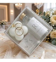 20 Adet Kutuda Şişe &amp; Çikolata &amp; Mum Söz Nişan Nikah Kına Hediyelik-