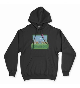 Seyahat Çantası Siyah Kapşonlu Sweatshirt Hoddie