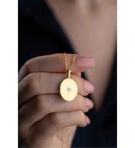 925 Ayar Gümüş Resimlik Kolye