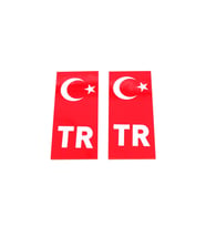 Panjur Arma Kırmızı Zeminli Türk Bayraklı ve Tr Yazılı Plakalık