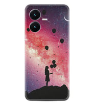 Vivo Y22S Kılıf Resimli Desenli Baskılı Silikon Flowers Cat 2 1349