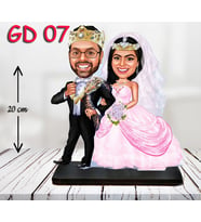 Kişiye Özel Ahşap Biblo - Gelin ve Damat Biblo 7 ( 3D Biblo )
