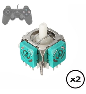 2 Adet PS2 Analog Motor Playstation 2 Kol Tamiri 3D Joystick PS2 Motor Yedek Parça (Yeşil)