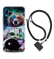 Huawei P20 Lite Mate 10 20 Lite Pro P40 Lite KılıfBoyun Askılı Silikon Astronot Panda 1755