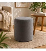 Silindir Puf Modern Kumaş Puf Koltuk, Oturma Pufu, Dekoratif Salon ve Yatak Odası Pufu