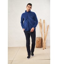 Pjs 22626 Erkek Kışlık Üstü Polar Pijama Takımı (İndigo)