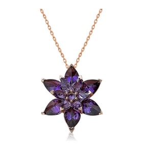 LOTUS ÇİÇEĞİ 925 AYAR GÜMÜŞ KOLYE (Karışık)