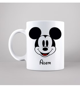 Mickey Mouse Baskılı Kupa Kişiye Özel