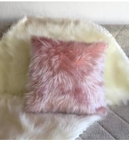 YILMAZHOME Peluş Kırlent Kılıfı - Pudra