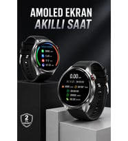 Akıllı Saat Bluetooth Bağlantılı Amoled Ekran Uyku ve Sağlık Takibi