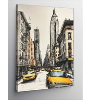 Kanvas Tablo Newyork Ve Sarı Taksiler