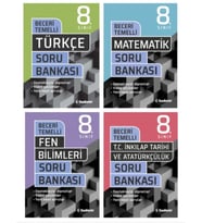 TUDEM YAYINLARI 8.SINIF LGS BECERİ TEMELLİ TÜRKÇE - MATEMATİK - FEN BİLİMLERİ - T.C İNKİLAP TARİHİ S