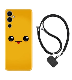 Tecno Pova 4 Kılıf Resimli Boyun Askılı İpli Desenli Silikon Series Yellow Sweet 1817
