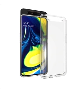 Samsung Galaxy A80 Kılıf Şeffaf Silikon Hibrit Case (Renksiz)