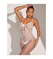 BEYAZ Fantezi Kadın Seksi Vücut Çorabı