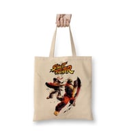 Street Fighter 2 Zangief Beyaz Bez Çanta Uzun Saplı Alışveriş Çantası Plaj Çantası