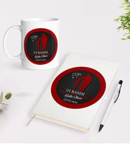BK Gift Kişiye Özel İsimli Öğretmenler Günü Tasarımlı Defter Kalem Kupa Hediye Seti - 11, Öğretmene Hediye, Öğretmenler Günü