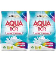 Boron AquaBor Matik Toz Çamaşır Deterjanı 12KG (Renkliler İçin) 80 Yıkama (2PK*6KG)