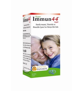 Hyper Immun44 Aserola Meyvesi, Vitaminler ve Mineraller İçeren Takviye Edici Gıda 150 ml