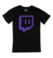 Twitch Logo Siyah Tişört