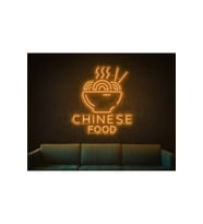 CHINESE FOOD Yazılı ve Şekilli Neon Tabela