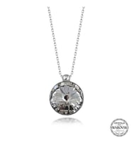Crystal Taşlı  Çerçeveli 925 Ayar Gümüş Kadın Kolye