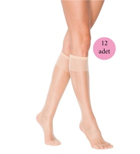 Mulvxbrf Brf02 12 Adet Süper Ince 15 Den Mat Pantolon Çorabı Açık Ten (Mulvix)