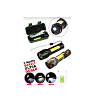 USB CHARGE 2İN13W+1W USB ŞARJLI LEDLİ POLİS EL FENERİ METAL KASA PLS.KUTU (4915)