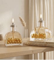 impeRiums Gold Pearl Dekoratif Kandil Mum 2'li Set