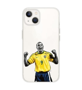 Iphone 14 Uyumlu Ronaldo Nazario Futbol Tasarımlı Şeffaf Telefon Kılıfı