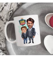 Havalı Baba ve Oğlu Karikatürlü Kupa Bardak