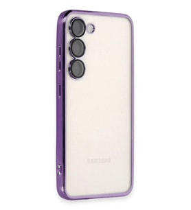 Durukar® Samsung Galaxy S23 Kılıf Lensli Silikon - Mor