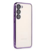 Durukar® Samsung Galaxy S23 Kılıf Lensli Silikon - Mor
