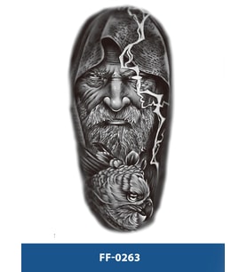 FF-263 ORTA BOY ADAM VE KARTAL DESEN GEÇİCİ DÖVME-TATTO