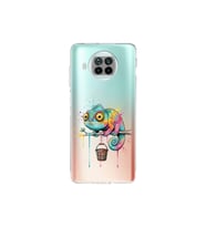 Xiaomi Mi 10T Lite ile Uyumlu Splash Bukalemun Tasarımlı Şeffaf Silikon Kılıf