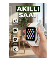 Bluetooth Görüşmeli Beyaz Silikon Kordonlu Akıllı Saat Dokunmatik Ekran Bildirim Destekli