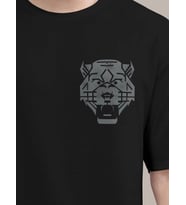 Erkek Baskılı Oversize T-shirt - Siyah